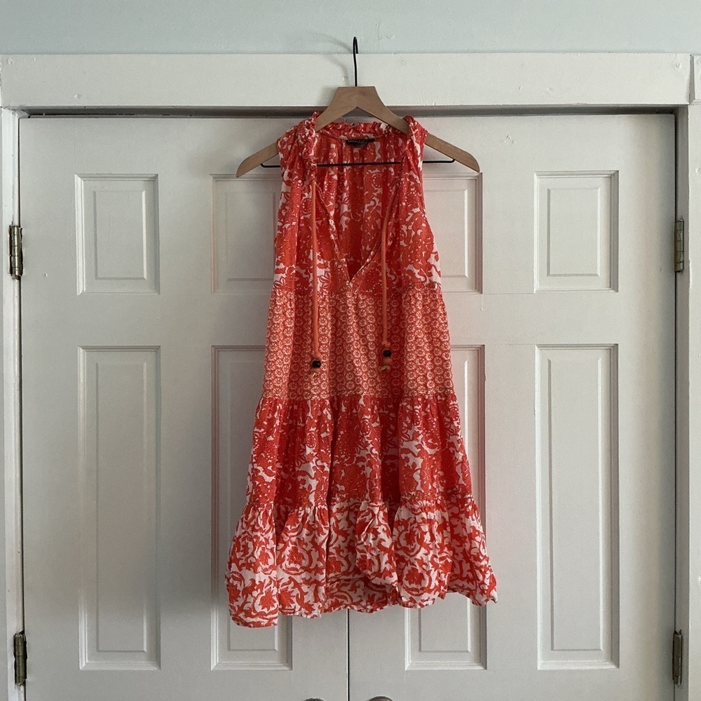 Chelsea & Theodore Red and White‎ Mini Dress